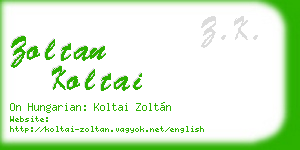 zoltan koltai business card